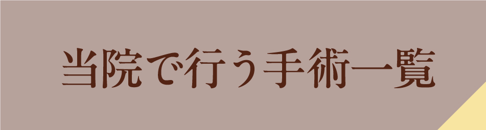 当院で行う手術一覧